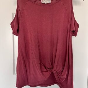 Women's rose Knot Front Top